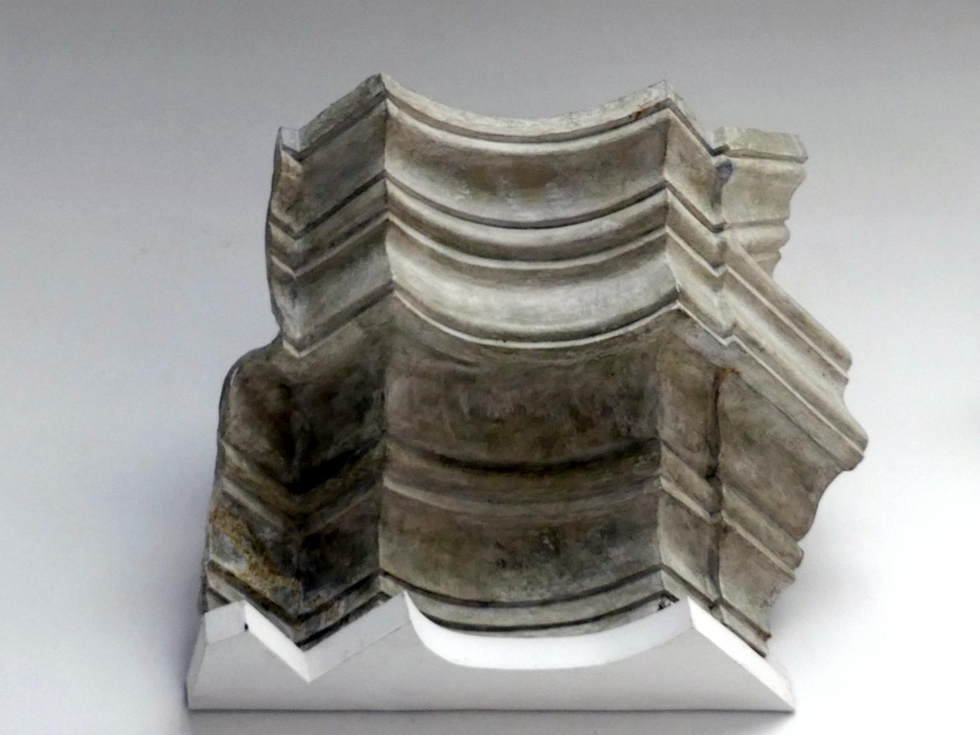 Kilian Ignaz Dientzenhofer (1718–1752), Architektonische Elemente, Prag-Smíchov, ehem. Jesuitengarten, unter Maria Theresa Botanischer Garten, heute 'Dientzenhofer-Garten', jetzt Prag-Holešovice, Lapidarium, Saal 6, 1735, Bild 2/10