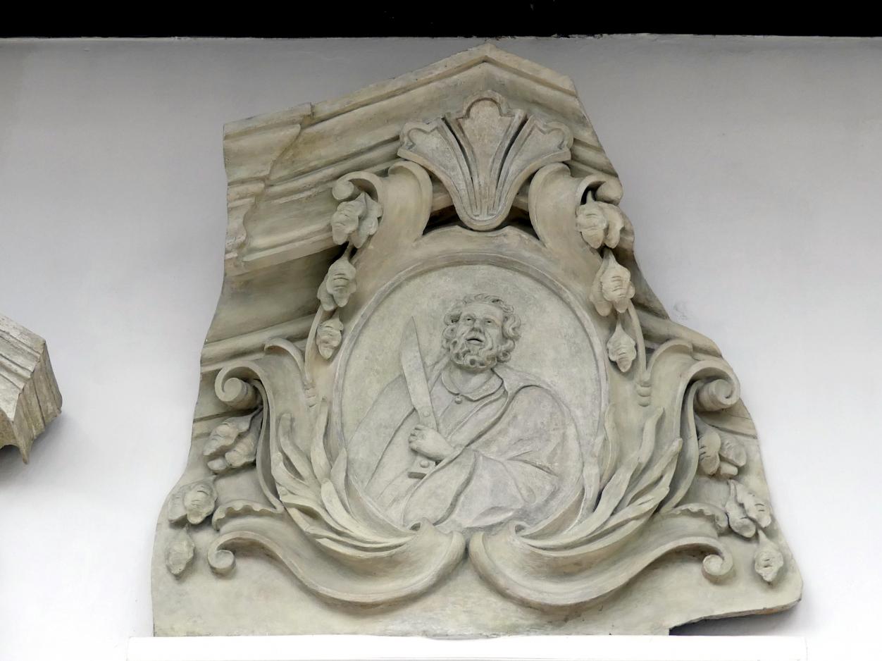 Kilian Ignaz Dientzenhofer (1718–1752), Architektonische Elemente, Prag-Smíchov, ehem. Jesuitengarten, unter Maria Theresa Botanischer Garten, heute 'Dientzenhofer-Garten', jetzt Prag-Holešovice, Lapidarium, Saal 6, 1735, Bild 5/10