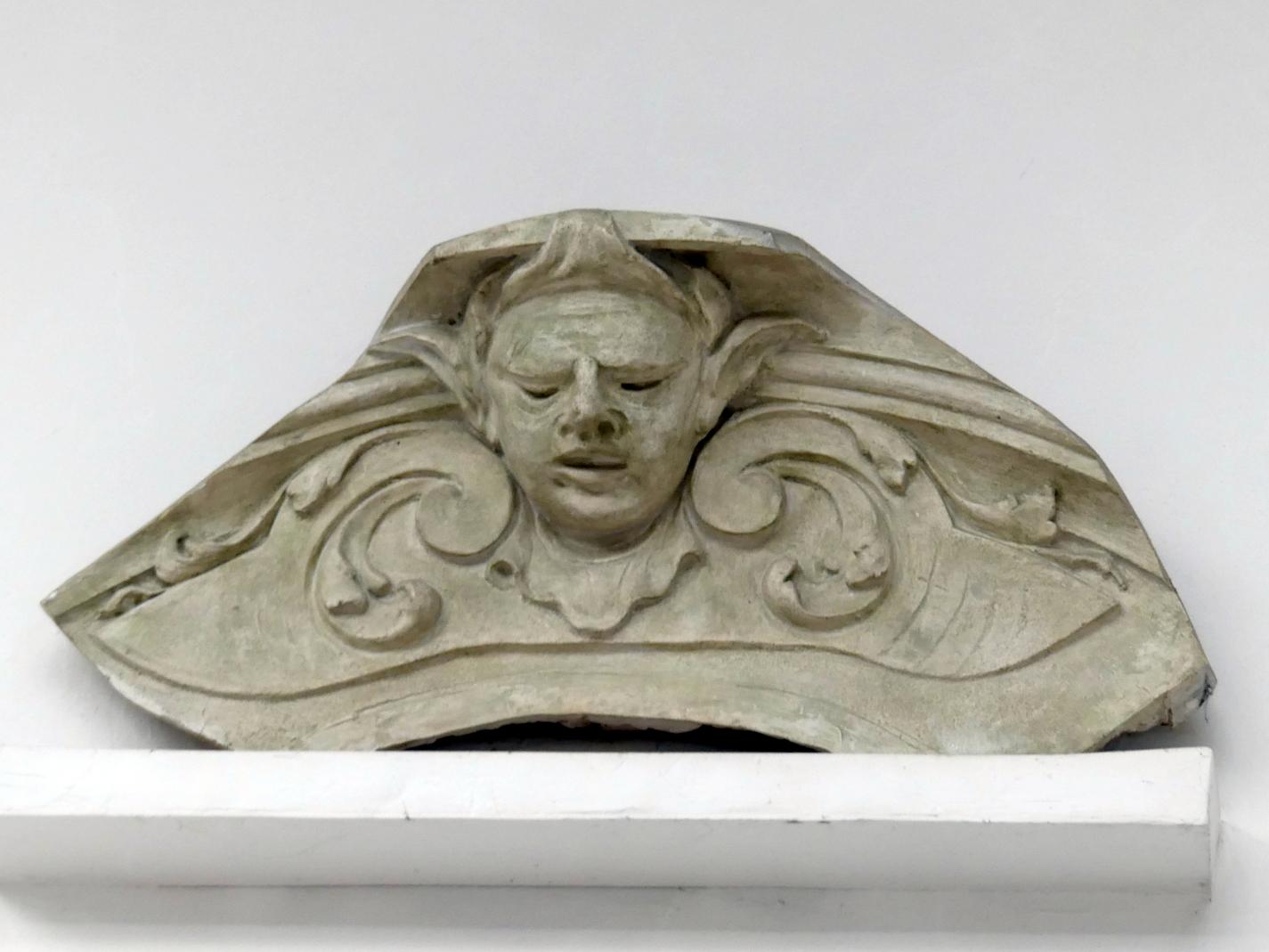 Kilian Ignaz Dientzenhofer (1718–1752), Architektonische Elemente, Prag-Smíchov, ehem. Jesuitengarten, unter Maria Theresa Botanischer Garten, heute 'Dientzenhofer-Garten', jetzt Prag-Holešovice, Lapidarium, Saal 6, 1735, Bild 8/10