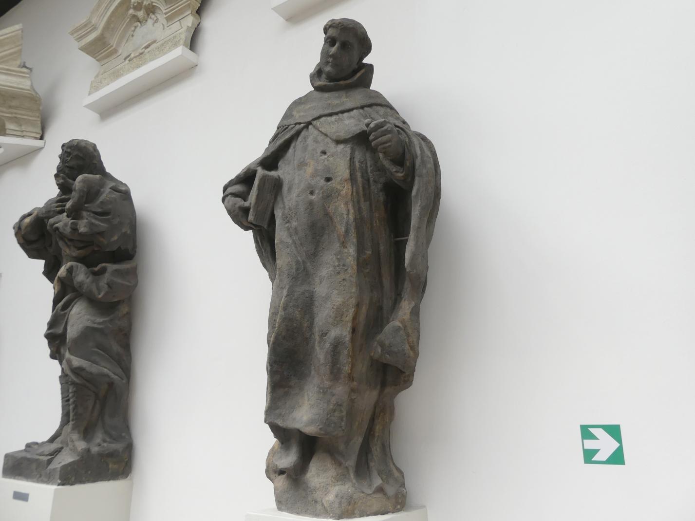 Hl. Angelus der Karmelit, Prag-Altstadt, ehem. Karmeliterkloster, St.-Gallus-Kirche, jetzt Prag-Holešovice, Lapidarium, Saal 6, 1727, Bild 2/3