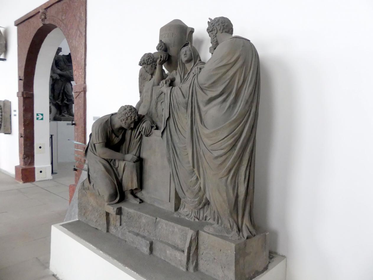 Václav Prachner (1809–1814), Grabmal der Familie Kutzer, Prag-Žižkov, Friedhöfe Olšany, jetzt Prag-Holešovice, Lapidarium, Saal 7, 1814–1815, Bild 2/2