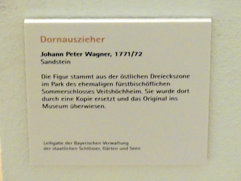 Johann Peter Wagner (1755–1797), Dornauszieher, Veitshöchheim, Schloss Veitshöchheim, Hofgarten, jetzt Würzburg, Museum für Franken (ehem. Mainfränkisches Museum), Bozzetti-Sammlung, 1771–1772, Bild 2/2