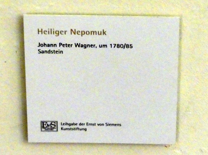 Johann Peter Wagner (1755–1797), Heiliger Nepomuk, Würzburg, Museum für Franken (ehem. Mainfränkisches Museum), um 1780–1785, Bild 2/2