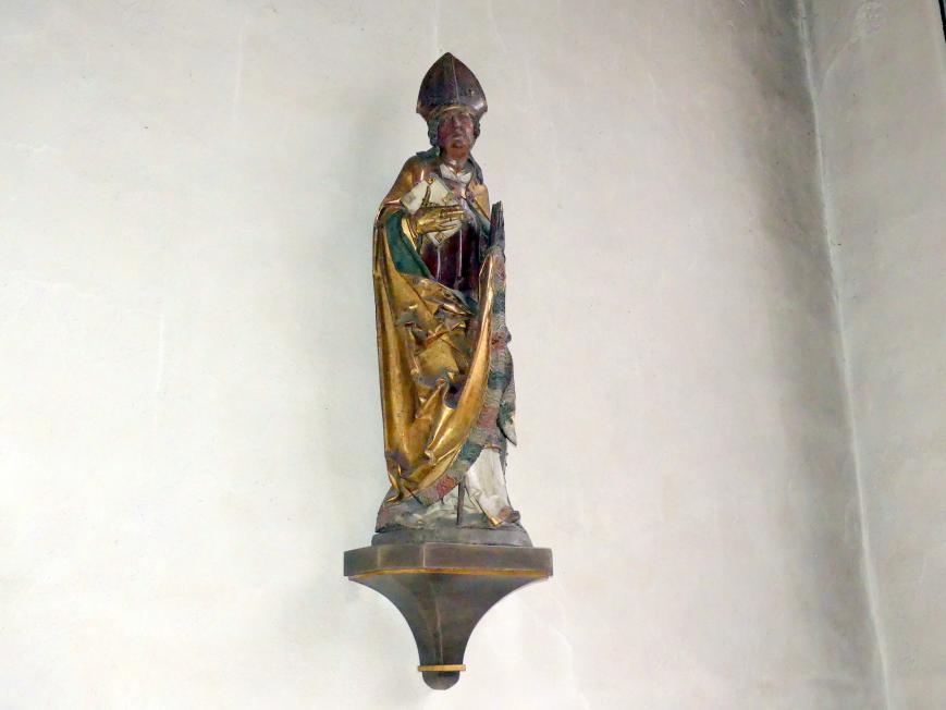 Tilman Riemenschneider (1487–1523), Heiliger Nikolaus, Ochsenfurt, Stadtpfarrkiche St. Andreas, um 1500, Bild 4/11