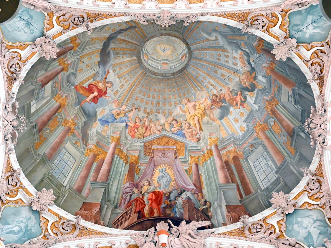Cosmas Damian Asam (1713–1738): Fresko St. Jakob fordert zur Verehrung der Gottesmutter auf, 1722–1723