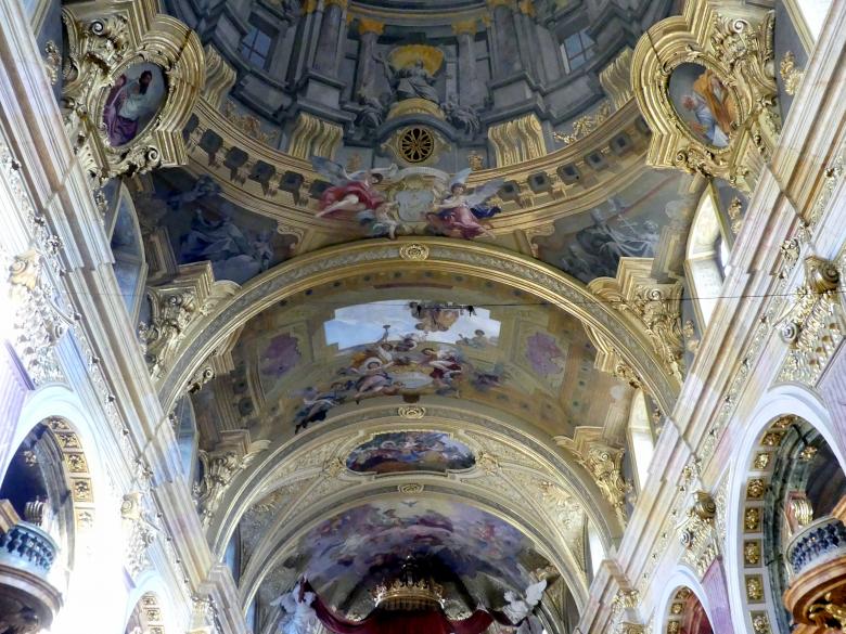 Andrea Pozzo (1671–1709), Freskierung, Wien, Jesuitenkirche Mariä Himmelfahrt, St. Ignatius und St. Franz Xaver (Universitätskirche ), 1703–1709, Bild 9/10