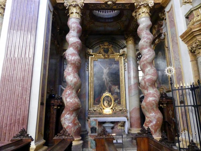Andrea Pozzo (1671–1709), Je ein Altarbild und zwei Seitenbilder in den acht Seitenkapellen, Wien, Jesuitenkirche Mariä Himmelfahrt, St. Ignatius und St. Franz Xaver (Universitätskirche ), 1703–1709, Bild 7/24