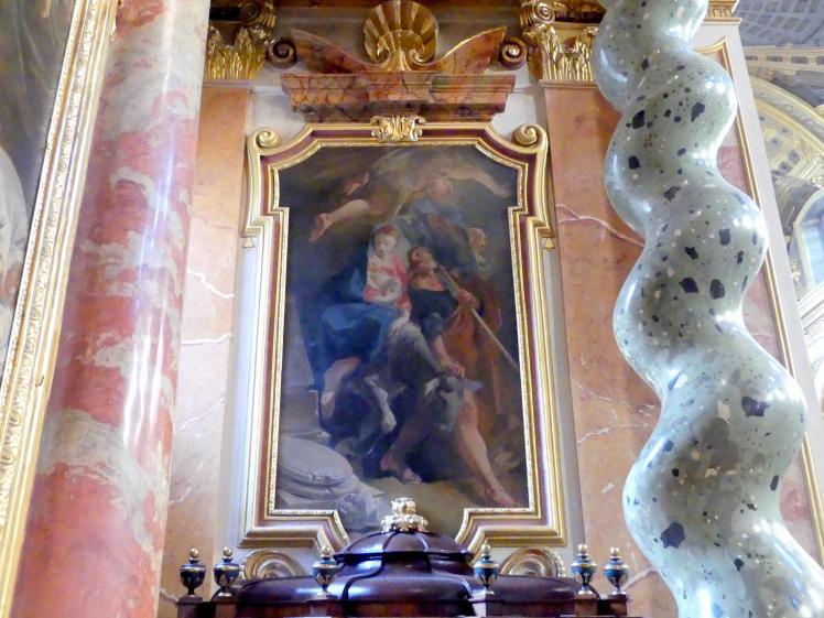 Andrea Pozzo (1671–1709), Je ein Altarbild und zwei Seitenbilder in den acht Seitenkapellen, Wien, Jesuitenkirche Mariä Himmelfahrt, St. Ignatius und St. Franz Xaver (Universitätskirche ), 1703–1709, Bild 9/24