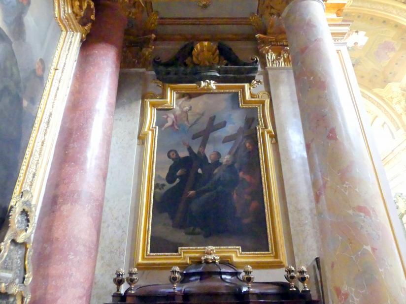 Andrea Pozzo (1671–1709), Je ein Altarbild und zwei Seitenbilder in den acht Seitenkapellen, Wien, Jesuitenkirche Mariä Himmelfahrt, St. Ignatius und St. Franz Xaver (Universitätskirche ), 1703–1709, Bild 16/24