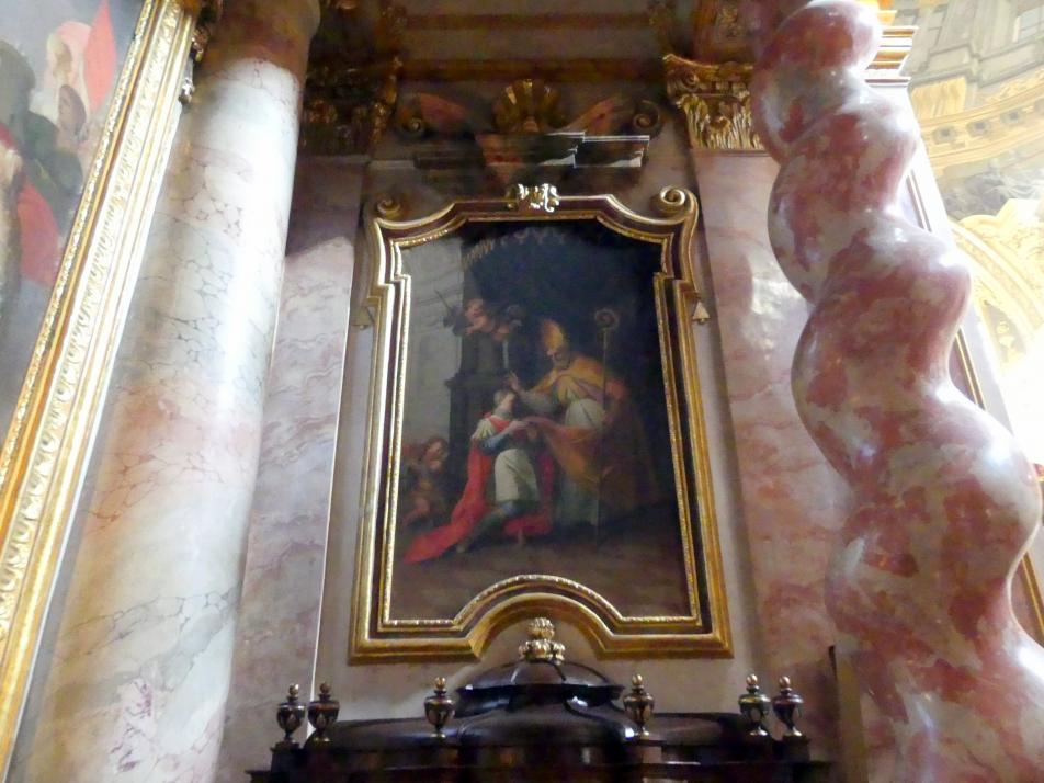 Andrea Pozzo (1671–1709), Je ein Altarbild und zwei Seitenbilder in den acht Seitenkapellen, Wien, Jesuitenkirche Mariä Himmelfahrt, St. Ignatius und St. Franz Xaver (Universitätskirche ), 1703–1709, Bild 18/24
