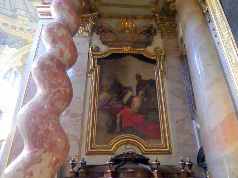 Andrea Pozzo (1671–1709), Je ein Altarbild und zwei Seitenbilder in den acht Seitenkapellen, Wien, Jesuitenkirche Mariä Himmelfahrt, St. Ignatius und St. Franz Xaver (Universitätskirche ), 1703–1709, Bild 19/24