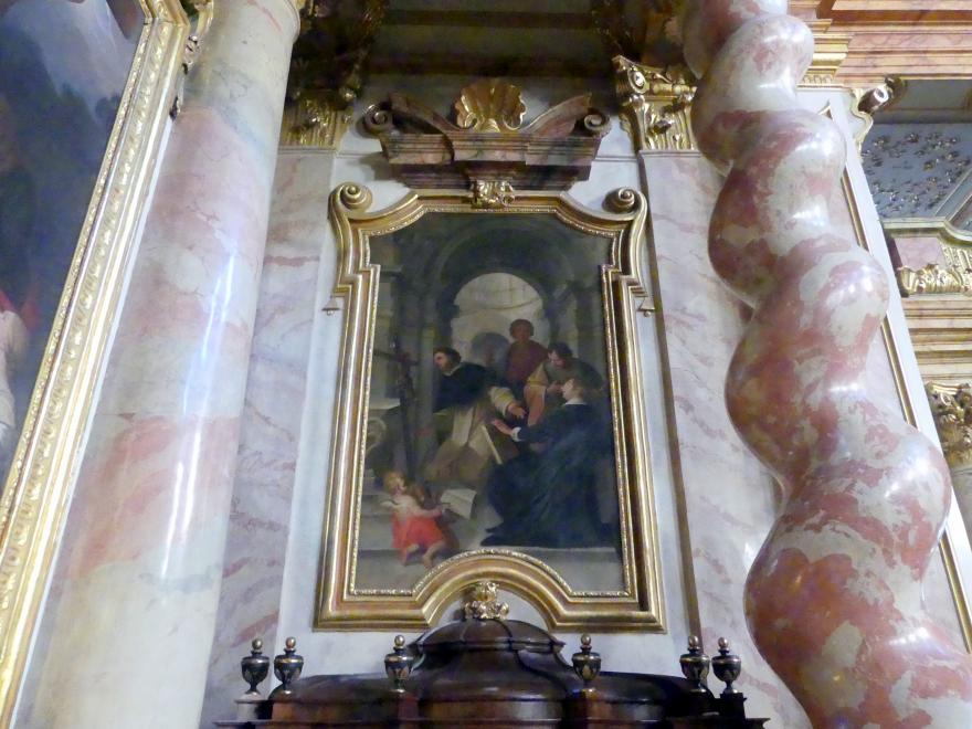Andrea Pozzo (1671–1709), Je ein Altarbild und zwei Seitenbilder in den acht Seitenkapellen, Wien, Jesuitenkirche Mariä Himmelfahrt, St. Ignatius und St. Franz Xaver (Universitätskirche ), 1703–1709, Bild 20/24