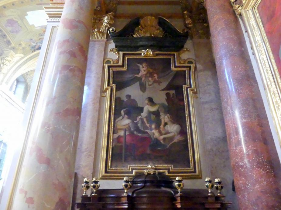 Andrea Pozzo (1671–1709), Je ein Altarbild und zwei Seitenbilder in den acht Seitenkapellen, Wien, Jesuitenkirche Mariä Himmelfahrt, St. Ignatius und St. Franz Xaver (Universitätskirche ), 1703–1709, Bild 21/24
