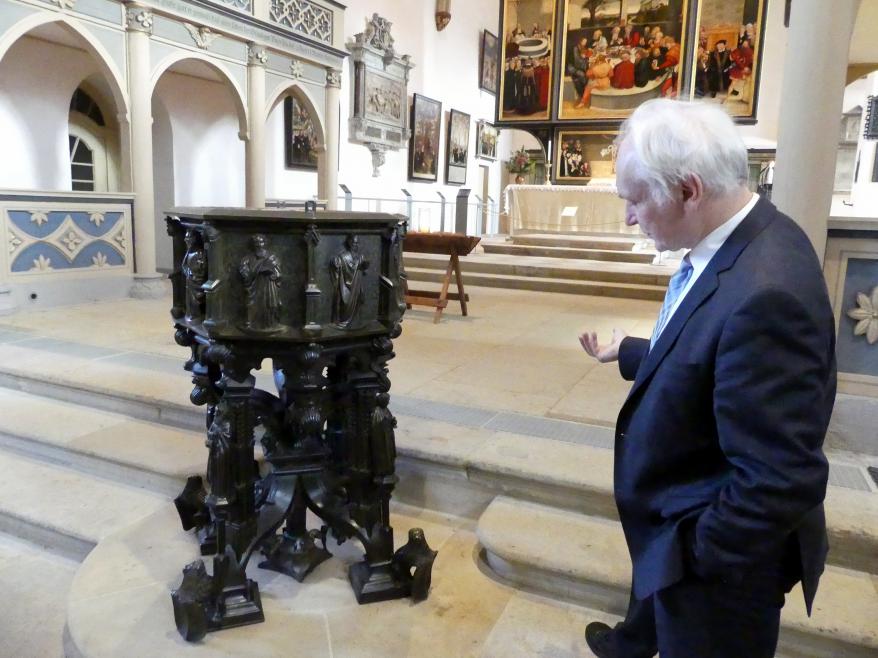 Hermann Vischer der Ältere (1457–1486), Taufbecken, Lutherstadt Wittenberg, Stadt- und Pfarrkirche St. Marien, 1457, Bild 3/30