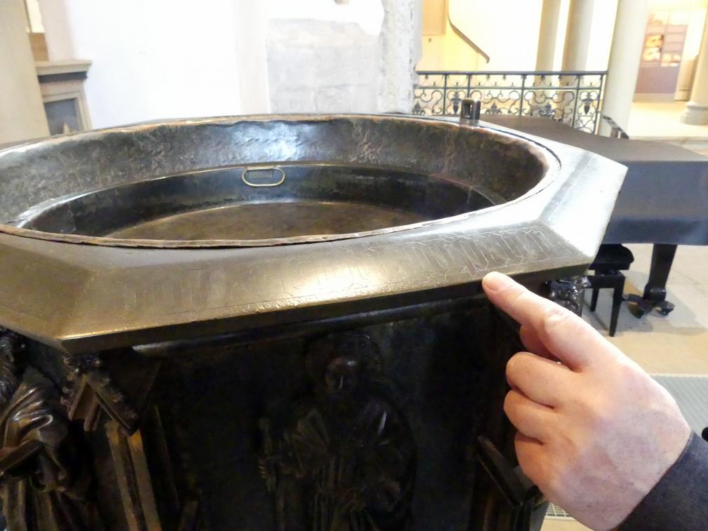 Hermann Vischer der Ältere (1457–1486), Taufbecken, Lutherstadt Wittenberg, Stadt- und Pfarrkirche St. Marien, 1457, Bild 5/30