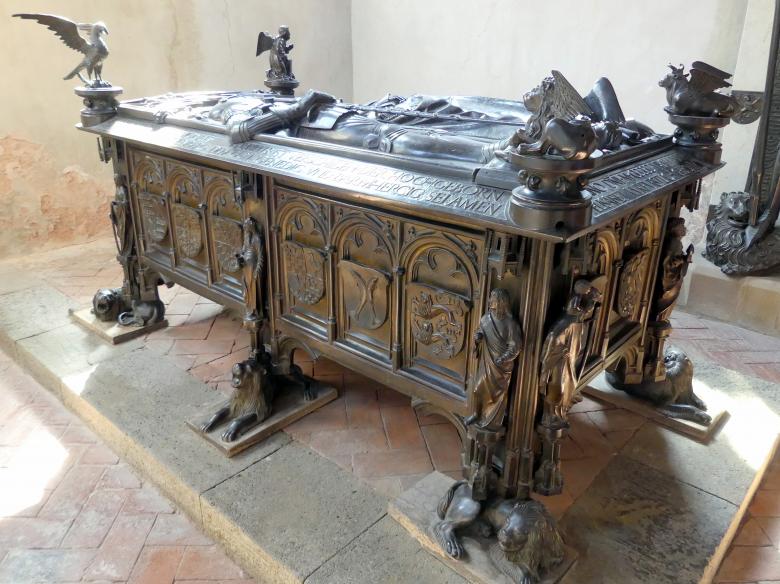 Hermann Vischer der Jüngere (1508–1510), Grabmal Elisabeth von Brandenburg (1474–1507) und Hermann VIII. von Henneberg (1470-1535), Römhild, Stiftskirche Jungfrau Maria und Johannes der Täufer, nach 1507, Bild 3/18