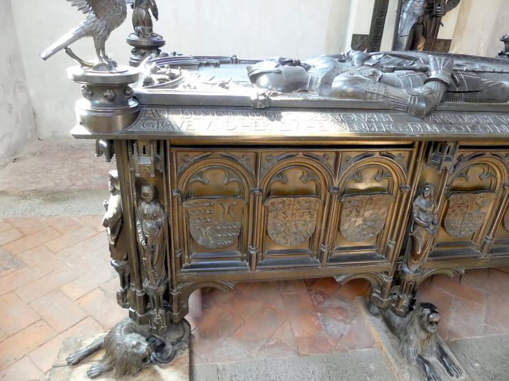 Hermann Vischer der Jüngere (1508–1510), Grabmal Elisabeth von Brandenburg (1474–1507) und Hermann VIII. von Henneberg (1470-1535), Römhild, Stiftskirche Jungfrau Maria und Johannes der Täufer, nach 1507, Bild 4/18