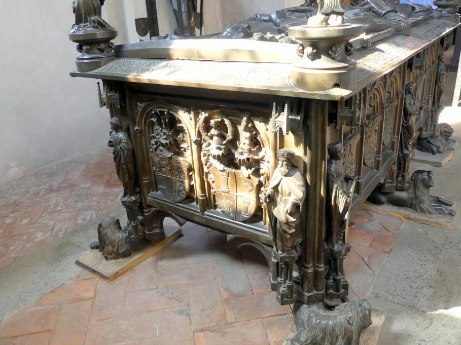Hermann Vischer der Jüngere (1508–1510), Grabmal Elisabeth von Brandenburg (1474–1507) und Hermann VIII. von Henneberg (1470-1535), Römhild, Stiftskirche Jungfrau Maria und Johannes der Täufer, nach 1507, Bild 5/18