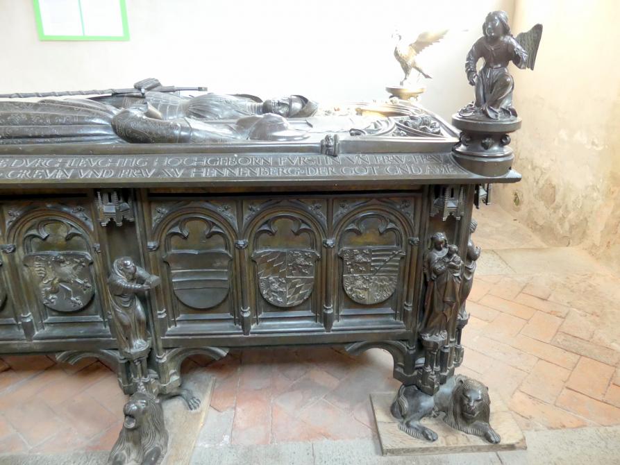 Hermann Vischer der Jüngere (1508–1510), Grabmal Elisabeth von Brandenburg (1474–1507) und Hermann VIII. von Henneberg (1470-1535), Römhild, Stiftskirche Jungfrau Maria und Johannes der Täufer, nach 1507, Bild 9/18