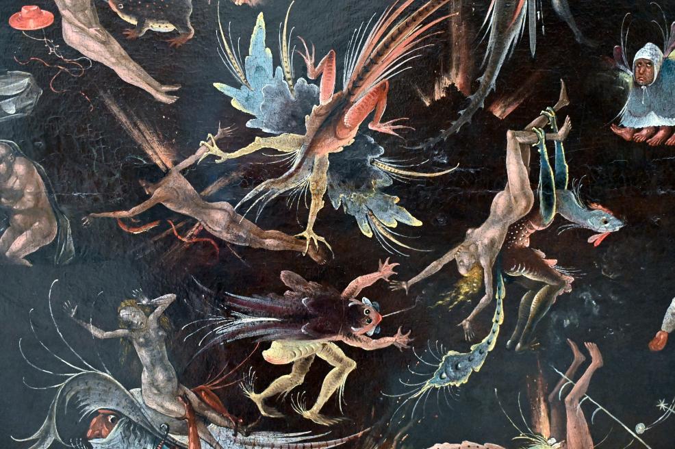 Hieronymus Bosch (Nachfolger) (1505–1540), Fragment einer Darstellung des Jüngsten Gerichts, München, Alte Pinakothek, Obergeschoss Saal IIa, um 1515–1520, Bild 2/3