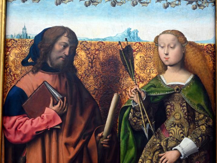 Meister des Bartholomäusaltars (1477–1507), Bartholomäusaltar, München, Alte Pinakothek, Obergeschoss Saal III, um 1500–1510, Bild 8/9