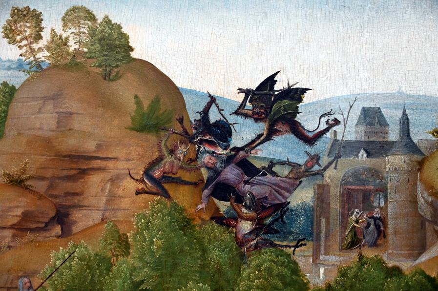 Meister der heiligen Sippe (1420–1500), Legende des hl. Eremiten Antonius, München, Alte Pinakothek, Obergeschoss Saal III, um 1500–1510, Bild 5/7