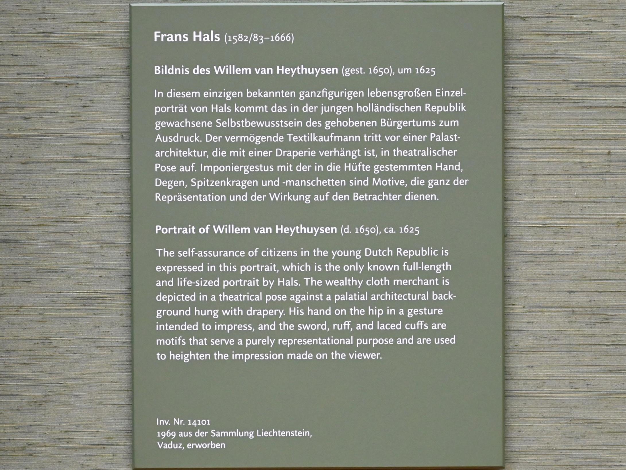 Frans Hals (1616–1664), Bildnis des Willem van Heythuysen, München, Alte Pinakothek, Obergeschoss Saal IX, um 1625, Bild 2/2