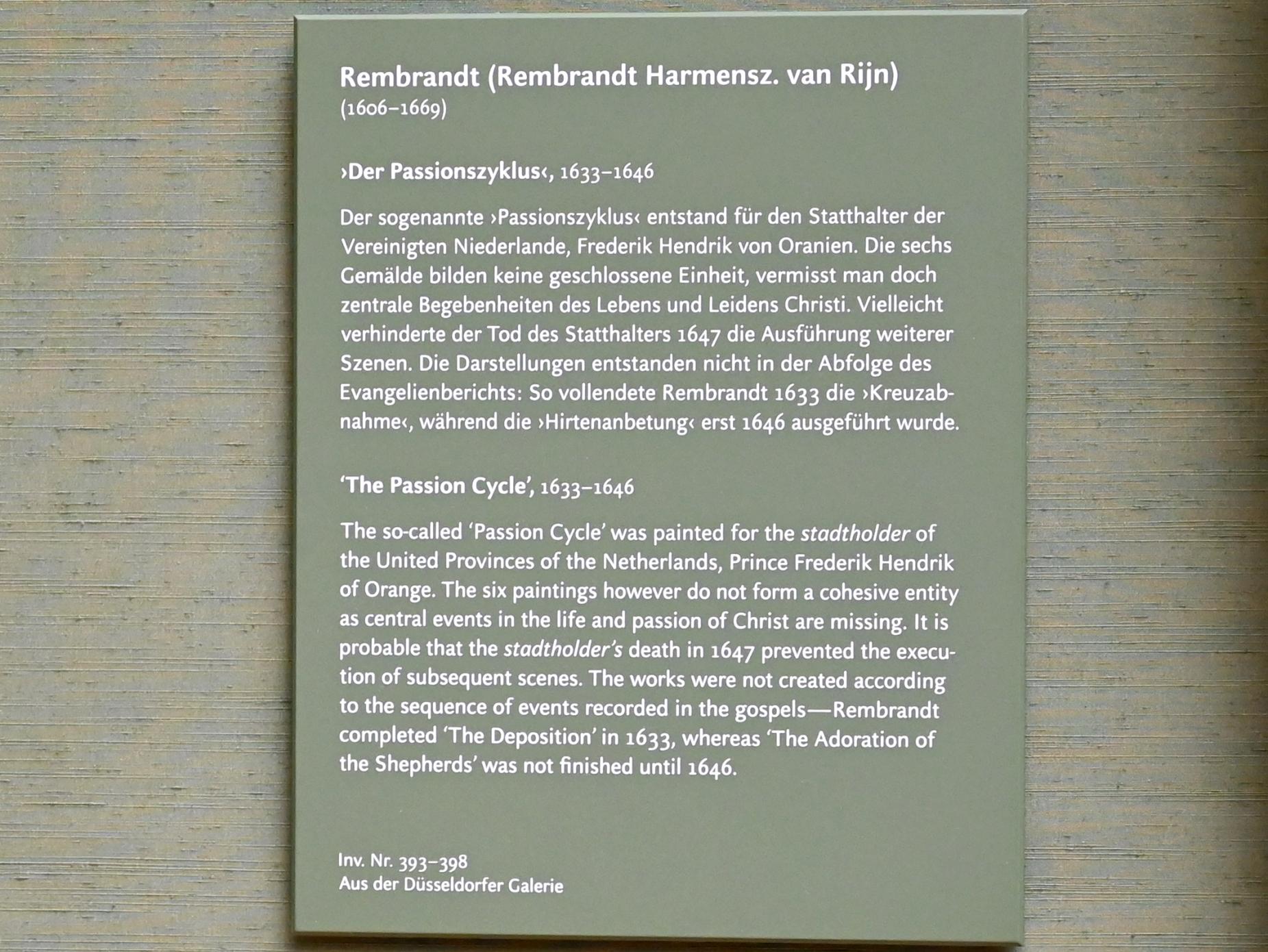 Rembrandt (Rembrandt Harmenszoon van Rijn) (1627–1669), Anbetung der Hirten, München, Alte Pinakothek, Obergeschoss Saal IX, 1646, Bild 3/3