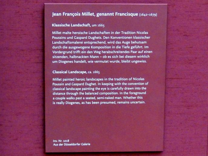 Francisque Millet (Jean-François Millet, Millet I) (1650–1670), Klassische Landschaft, München, Alte Pinakothek, Obergeschoss Saal XI, um 1665, Bild 2/2