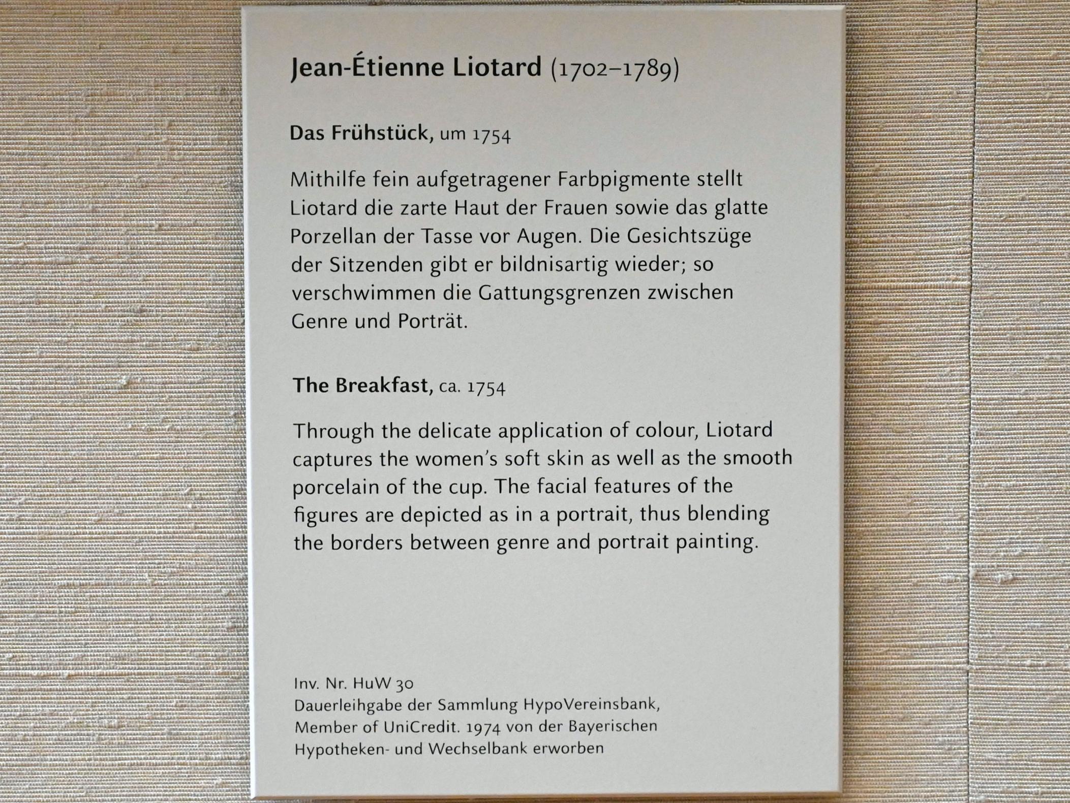 Jean-Étienne Liotard (1744–1770), Das Frühstück, München, Alte Pinakothek, Obergeschoss Saal XIIa, um 1754, Bild 2/2
