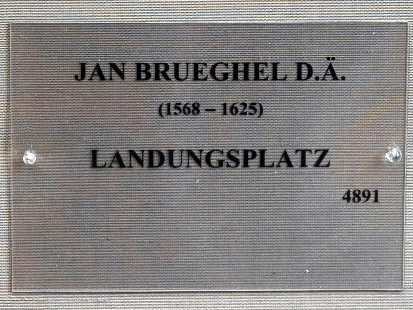 Jan Brueghel der Ältere (Samtbrueghel, Blumenbrueghel) (1593–1621), Landungsplatz, München, Alte Pinakothek, Obergeschoss Kabinett 9, 1615, Bild 2/2