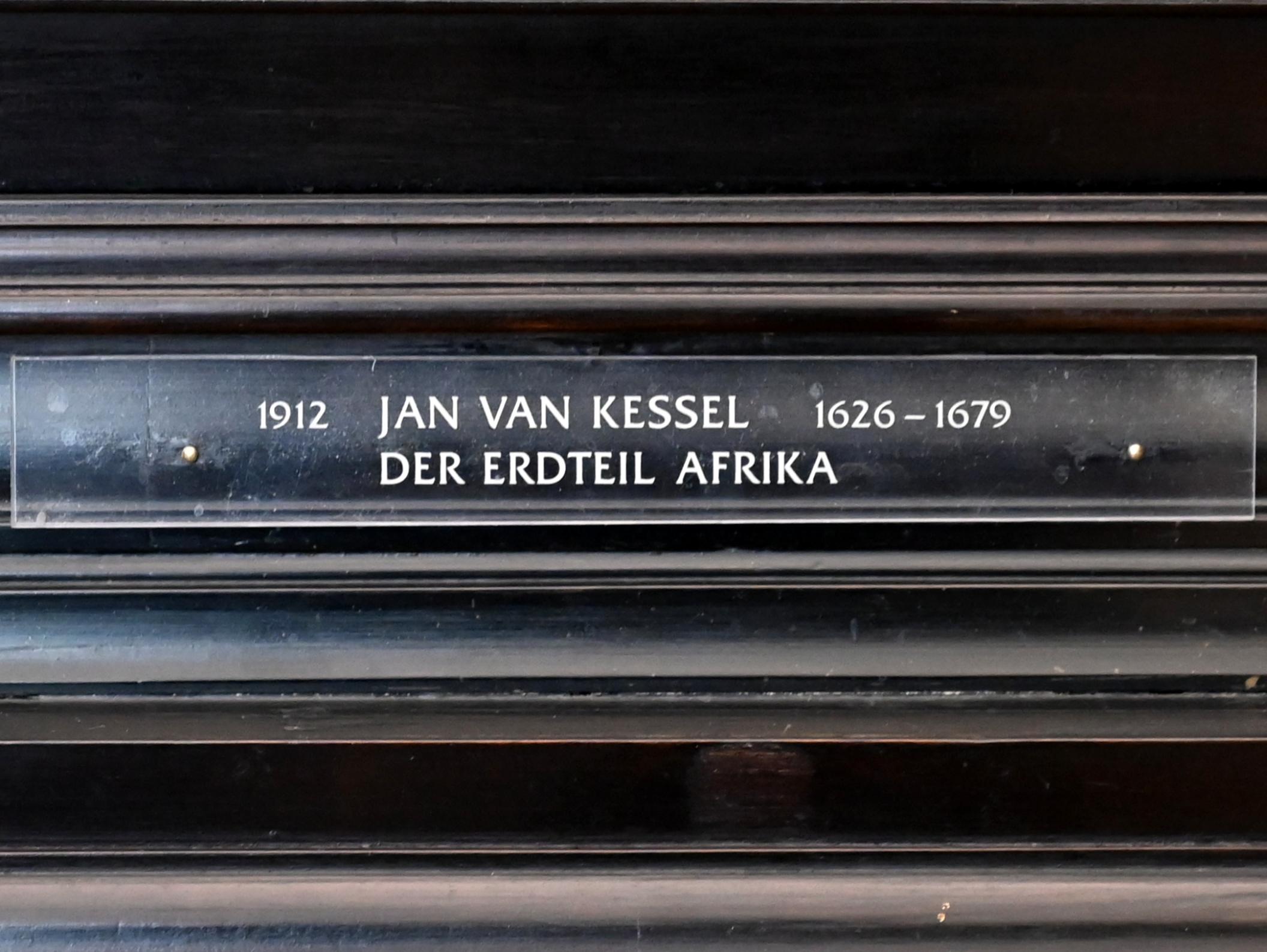 Jan van Kessel (1655–1670), Der Erdteil Afrika, München, Alte Pinakothek, Obergeschoss Kabinett 8, um 1664–1666, Bild 2/2