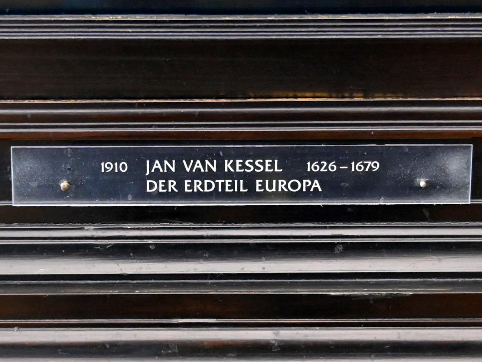 Jan van Kessel (1655–1670), Der Erdteil Europa, München, Alte Pinakothek, Obergeschoss Kabinett 8, 1664, Bild 2/2