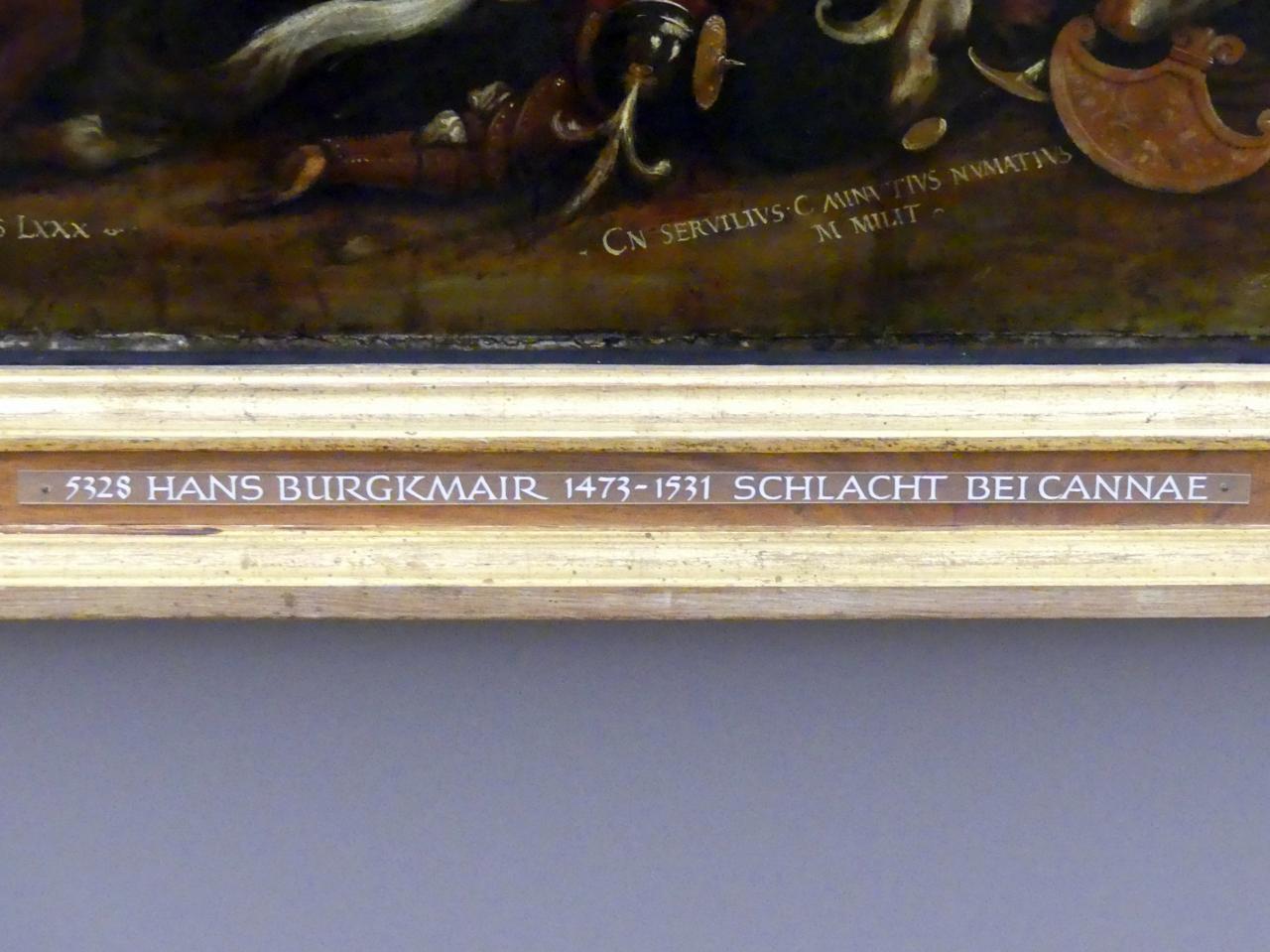 Hans Burgkmair der Ältere (1490–1529), Schlacht bei Cannae, München, Alte Pinakothek, Erdgeschoss Saal I, 1529, Bild 2/2