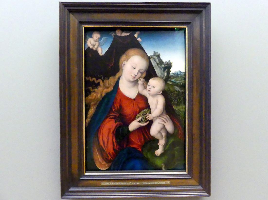 Lucas Cranach der Ältere (1502–1550): Maria mit dem Kinde und der Weintraube, um 1525