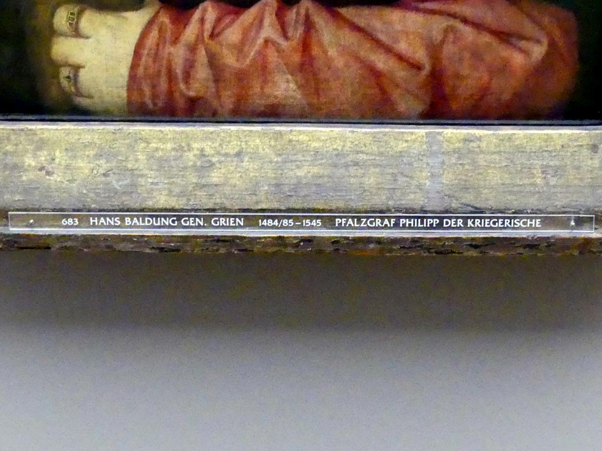 Hans Baldung Grien (1500–1544), Pfalzgraf Philipp der Kriegerische (1503-1548), München, Alte Pinakothek, Erdgeschoss Saal IIa, 1517, Bild 2/2