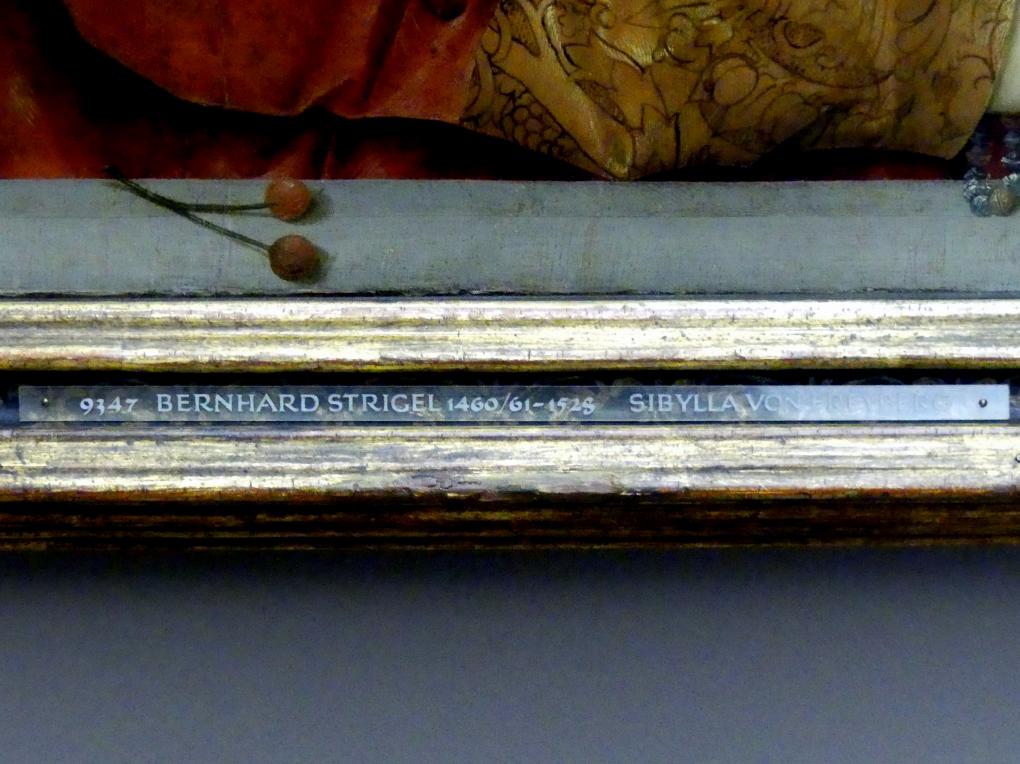 Bernhard Strigel (1475–1528), Sibylla von Freyberg, geb. Gossenbrot, München, Alte Pinakothek, Erdgeschoss Saal IIb, um 1513, Bild 2/2