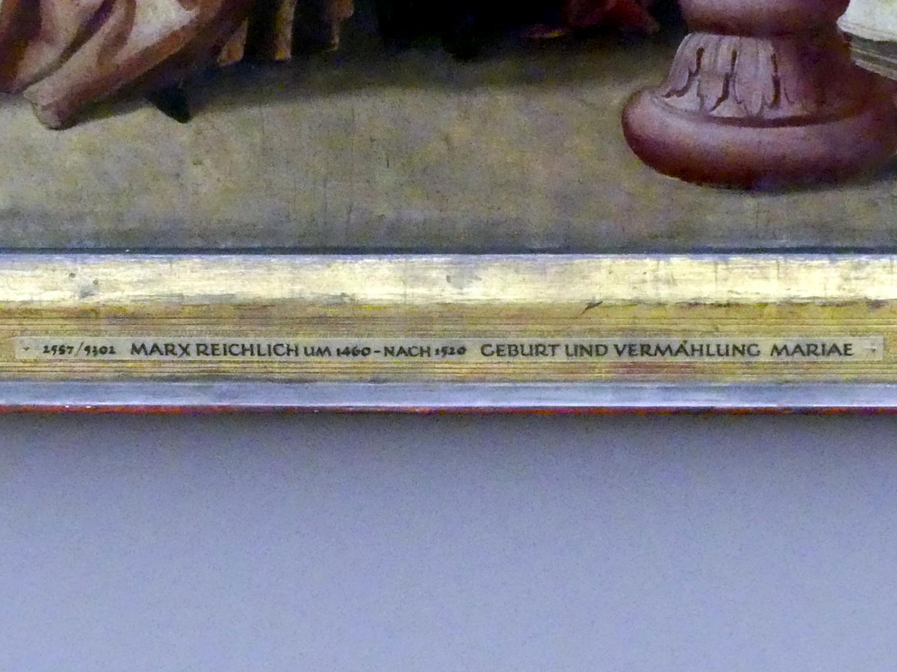 Marx Reichlich (1489–1520), Marienaltar, Neustift bei Brixen (Südtirol), Augustiner-Chorherrenstift, jetzt München, Alte Pinakothek, Erdgeschoss Saal II, 1511, Bild 2/3