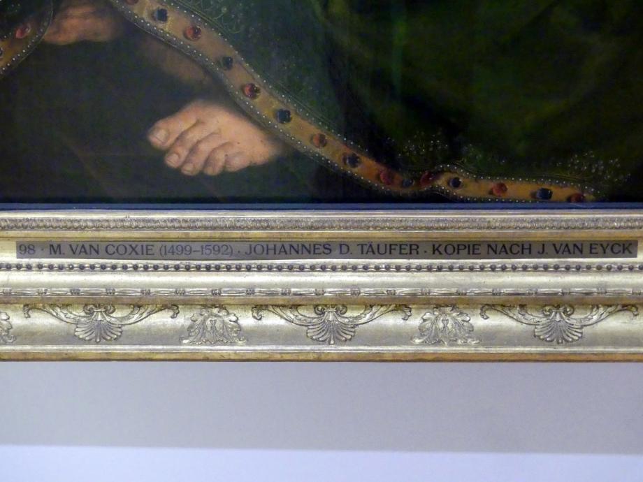 Michiel Coxcie (1544–1558), Johannes der Täufer, München, Alte Pinakothek, Erdgeschoss Saal IIc, um 1557–1559, Bild 2/2