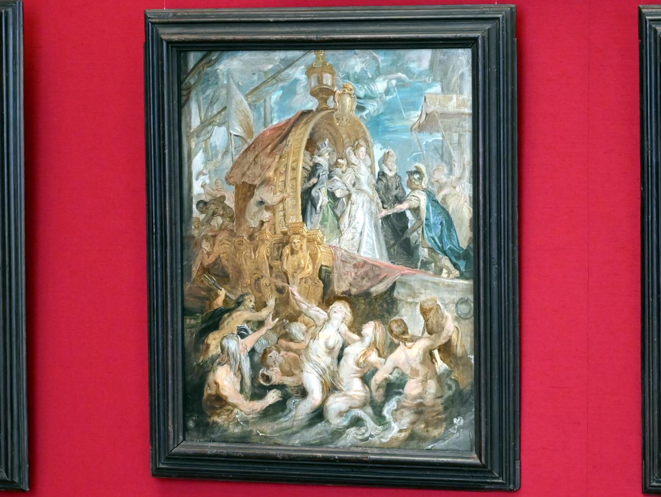 Peter Paul Rubens (1598–1640), Die Landung in Marseille (Skizze zum Medici-Zyklus), München, Alte Pinakothek, Obergeschoss Kabinett 12, 1622