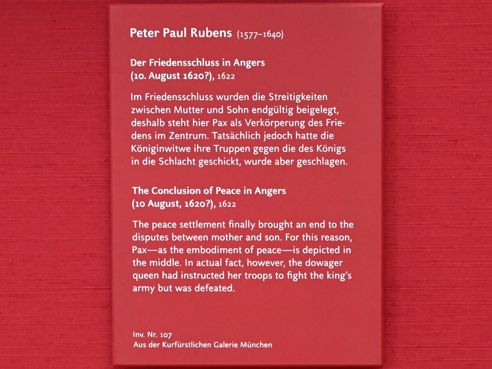 Peter Paul Rubens (1598–1650), Der Friedenschluss in Angers (Skizze zum Medici-Zyklus), München, Alte Pinakothek, Obergeschoss Kabinett 12, 1622, Bild 2/2