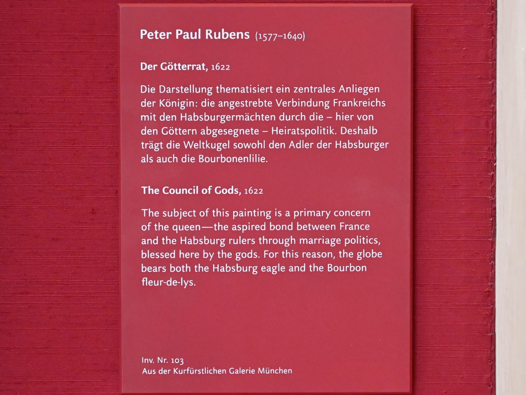 Peter Paul Rubens (1598–1640), Der Götterrat (Skizze zum Medici-Zyklus), München, Alte Pinakothek, Obergeschoss Kabinett 12, 1622, Bild 2/2