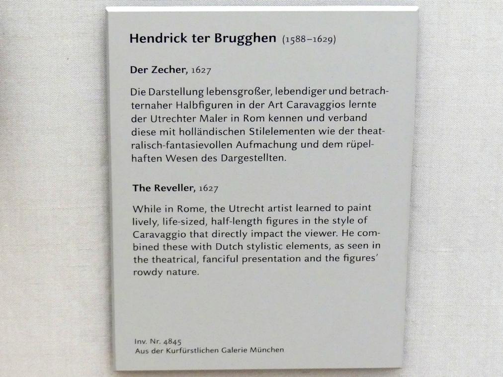 Hendrick ter Brugghen (1616–1629), Der Zecher, München, Alte Pinakothek, Obergeschoss Kabinett 14, 1627, Bild 2/2