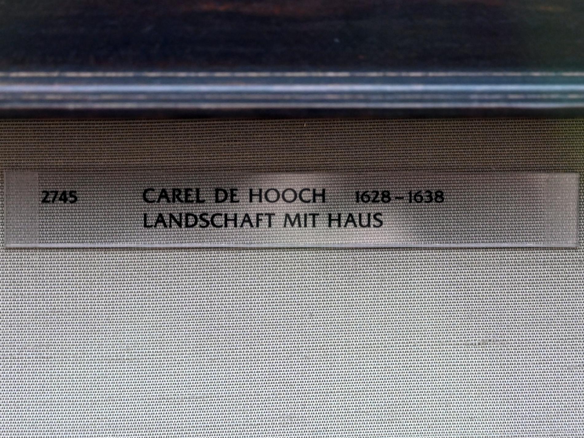 Carel de Hooch (1632–1633), Landschaft mit Haus, München, Alte Pinakothek, Obergeschoss Kabinett 17, um 1628–1638, Bild 2/2