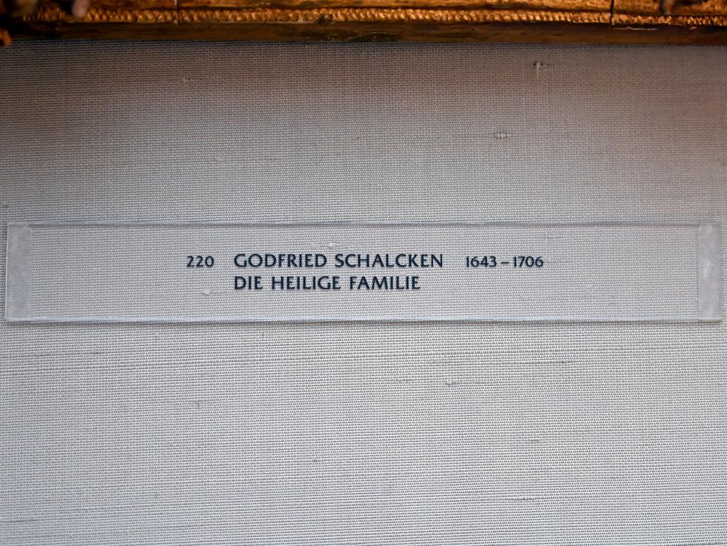 Godefridus Schalcken (Godfried Schalcken) (1665–1692), Die Heilige Familie, München, Alte Pinakothek, Obergeschoss Kabinett 23, um 1685–1690, Bild 2/2