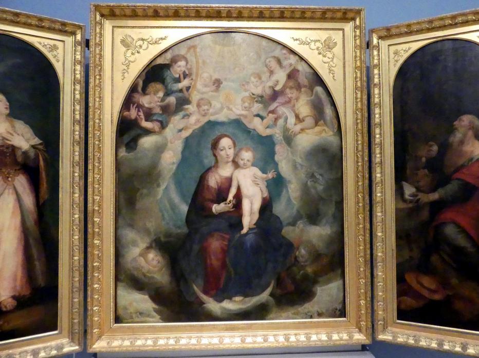 Christoph Schwarz (1578–1581), Marienaltar aus dem Münchner Jesuitenkolleg, München, ehem. Jesuitenkolleg, heute Wilhelmsgymnasium, jetzt Nürnberg, Germanisches Nationalmuseum, Saal 110, 1580–1581, Bild 3/5