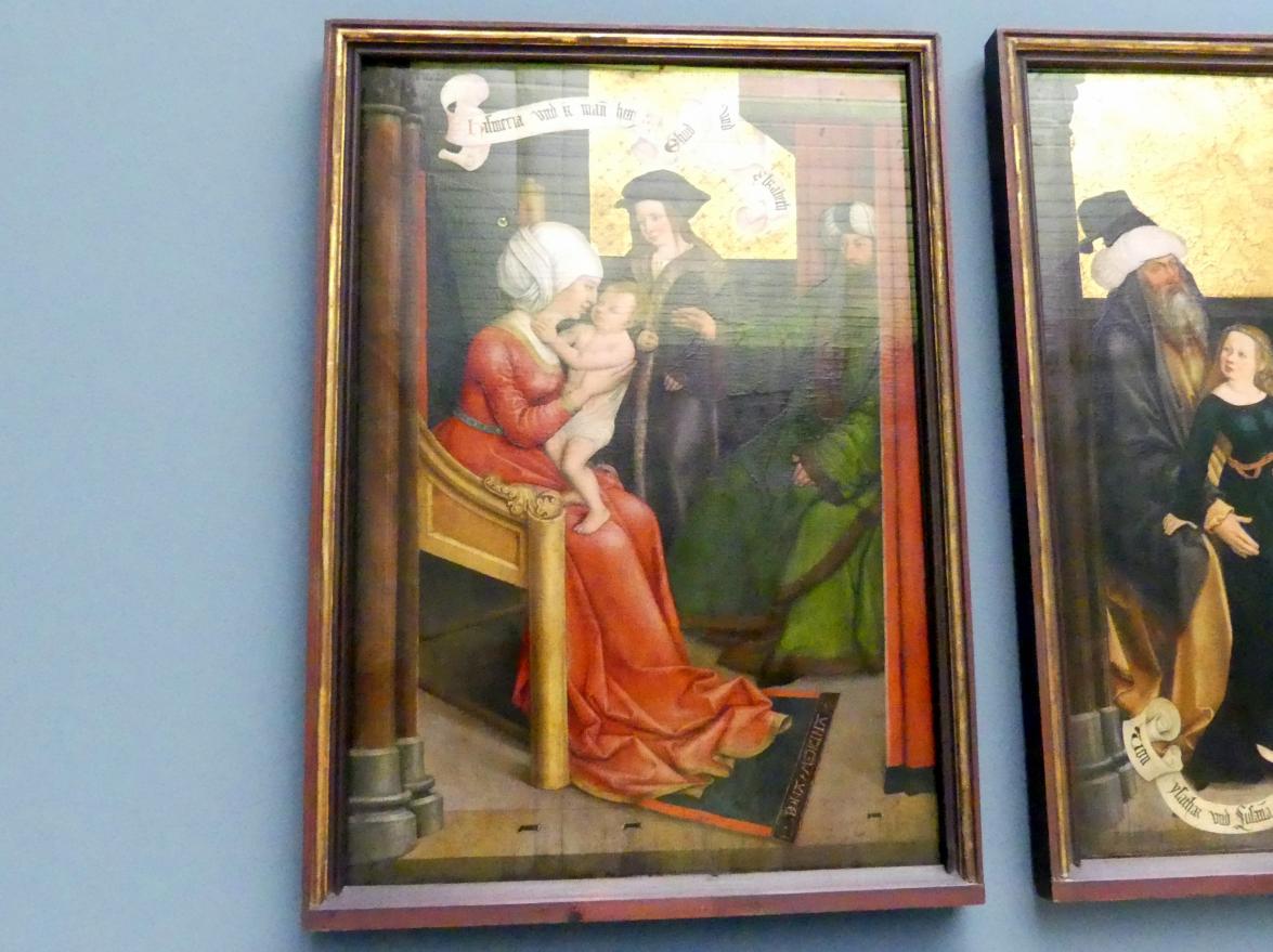 Bernhard Strigel (1475–1528), Mindelheimer Sippenaltar, Mindelheim, Stadtpfarrkirche St. Stephan, jetzt Nürnberg, Germanisches Nationalmuseum, Saal 113, um 1505–1506, Bild 2/12