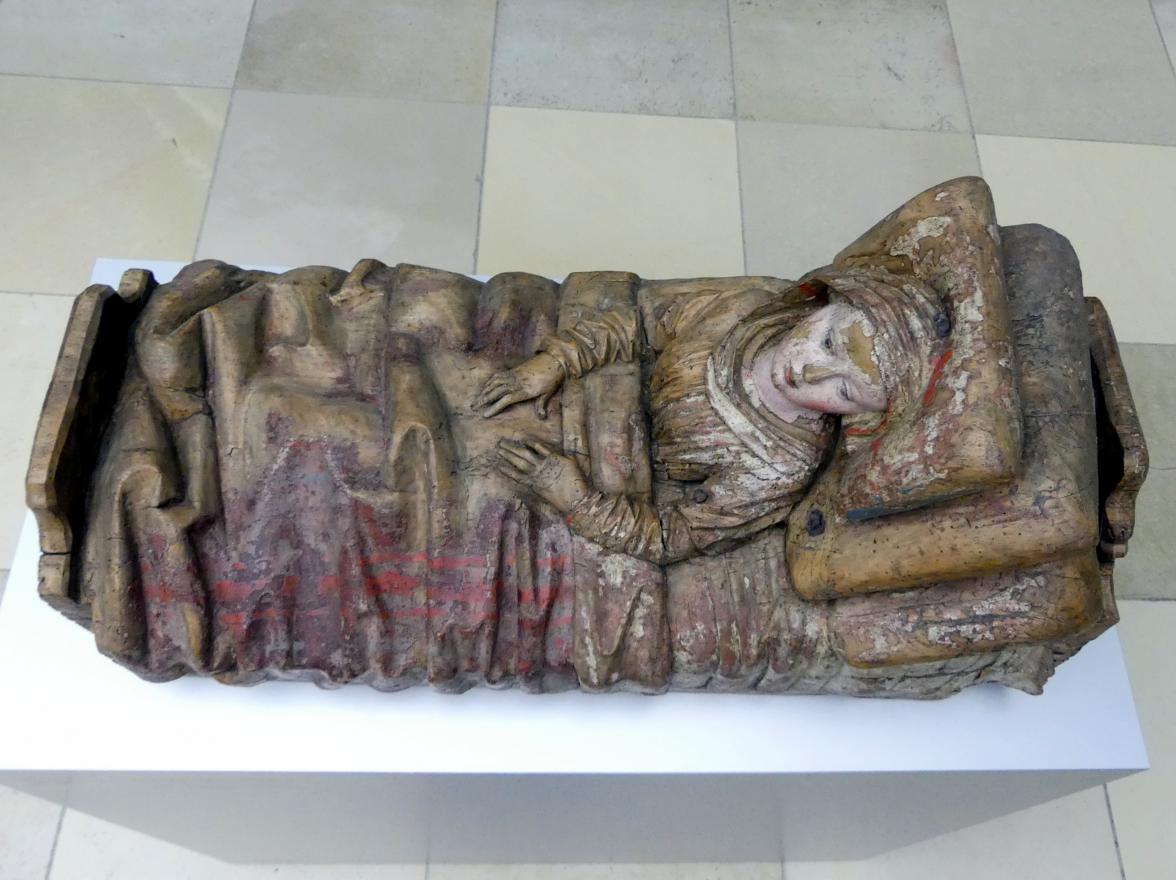 Maria im Wochenbett, Nürnberg, Germanisches Nationalmuseum, Saal 113, um 1510, Bild 3/5