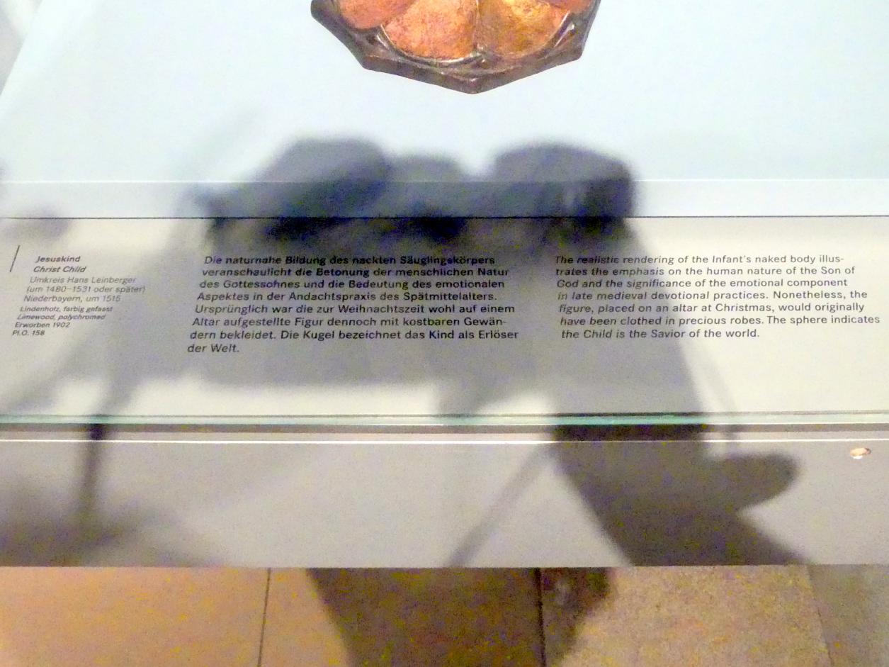 Hans Leinberger (Umkreis) (1515–1520), Jesuskind, Nürnberg, Germanisches Nationalmuseum, Saal 116, um 1515, Bild 2/2