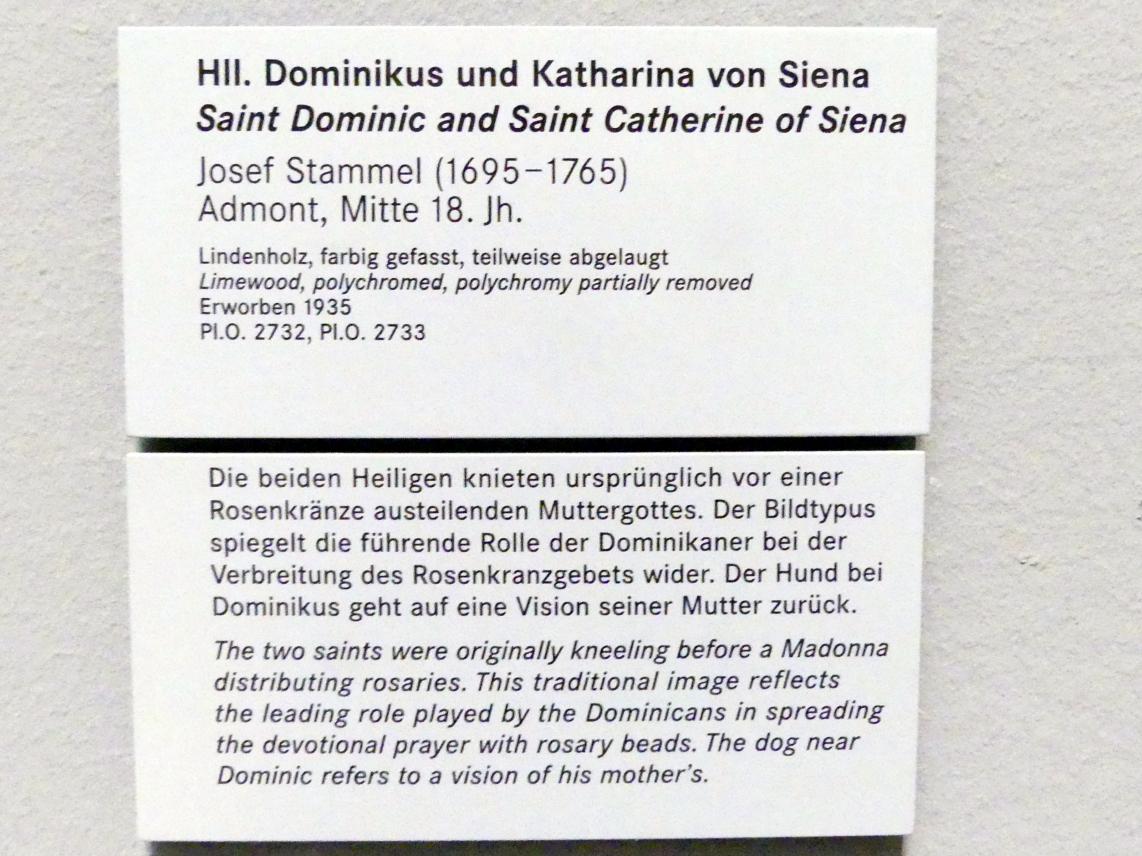 Josef Stammel (1728–1750), Hl. Katharina von Siena, Nürnberg, Germanisches Nationalmuseum, Saal 128, Mitte 18. Jhd., Bild 3/3